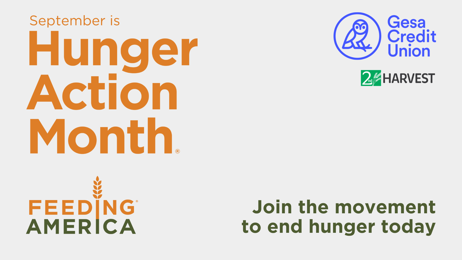 Hunger Action Month cover